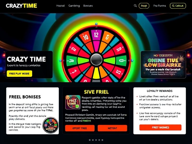 Experience Crazy Time for free without wagering real money! Discover online casino demos, live dealer gameplay, and expert tips to master Evolution Gaming's thrilling wheel-based game. Try now!